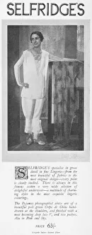 Advert for Selfridges illustrating fine lingerie, London