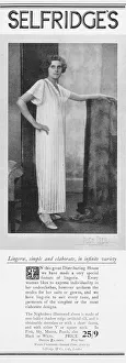 Advert for Selfridges illustrating fine lingerie, London