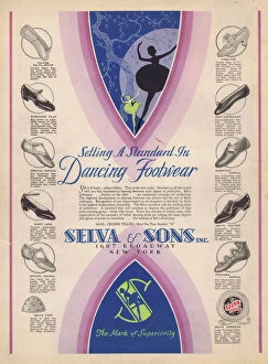 Footwear Collection: Advert for Selva and Sons. Dancing Footwear, New York, 1929