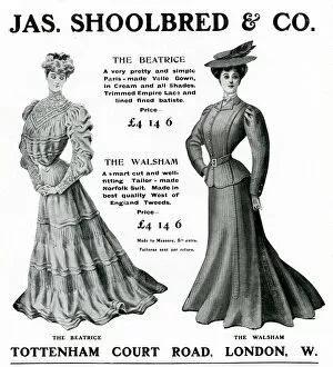 Images Dated 15th January 2018: Advert for Shoolbred & Co. womens fashion 1905