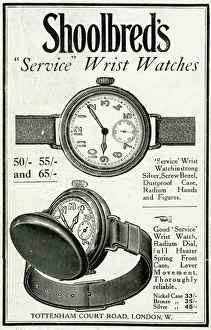 Closing Gallery: Advert for Shoolbreds wristwatch 1915