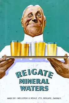 Advertising showcard, Reigate Mineral Waters