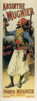 Shotgun Gallery: Advertisement sign for absinthe Mugnier, 1895
