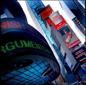 Shone Prints: Advertising signs Times Square, New York, USA