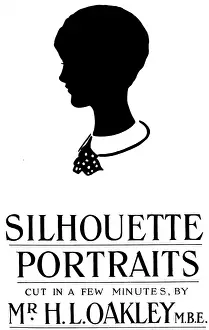 Advertisement for Silhouette Portraits by H. L. Oakley