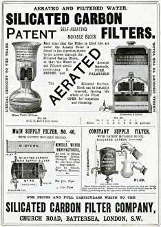 Images Dated 11th October 2017: Advert for Silicated Carbon Filter Company 1888