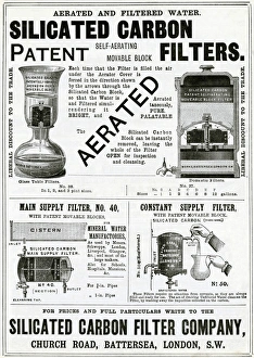 Images Dated 11th October 2017: Advert for Silicated Carbon Filter Company 1888