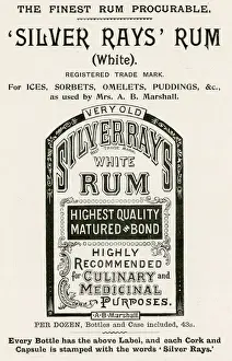 Rays Prints: Advert for Silver Rays White Rum 1899