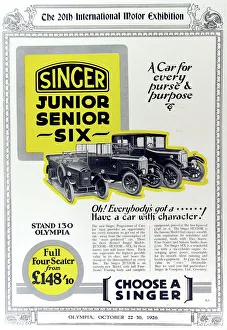 Images Dated 28th January 2008: Advertisement for Singer cars