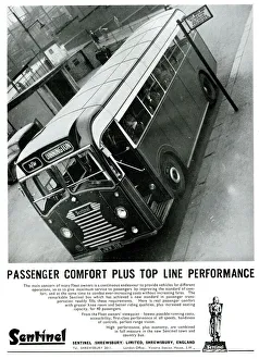 Shrewsbury Gallery: Advert, Single decker bus by Sentinel, Shrewsbury