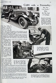Storage Collection: Advertisement for Six-Twelve Riley car. Advertorial by the Earl of Cardigan