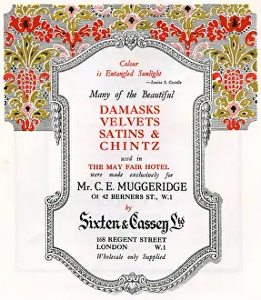 Furnishings Prints: Advertisement for Sixten & Cassey