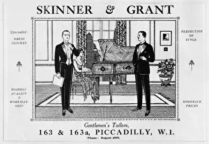 Advert for Skinner & Grant, Gentlemens tailors, 1920s