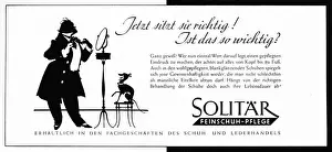 Advertisement for Solitar Fine Shoe Care