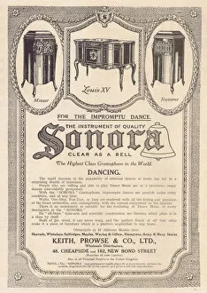 Images Dated 21st April 2016: Advert for Sonora, high class gramophone, London 1921