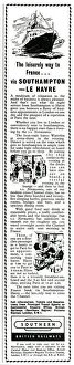 Images Dated 1st October 2019: Advertisement for Southern British Railways 1957