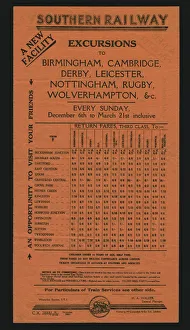 Advert, Southern Railway Excursions Advert, Southern Railway Excursions