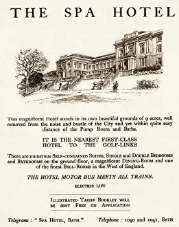 Images Dated 5th November 2019: Advert, The Spa Hotel, Bath