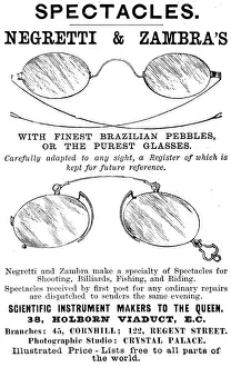 Advertisement for spectacles