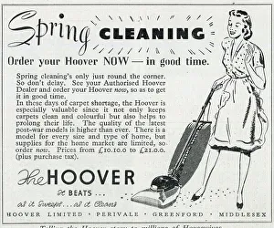 Middlesex Prints: Advert, Spring Cleaning, Hoover Vacuum Cleaner