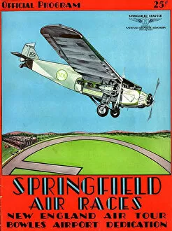 Images Dated 19th August 2016: Advert for Springfield, Massachutsetts Air Races, 30 Ma