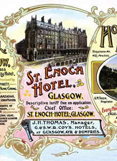 Enoch Gallery: Advert, St Enoch Hotel, Glasgow, Scotland