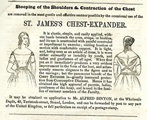 Gentle Prints: Advertisement, St Jamess Chest Expander