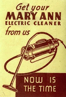 Vacuum Prints: Advertising stamp, Mary Ann electric vacuum cleaner