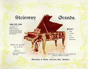 Pageant Prints: Advert, Steinway Grand Pianos, London