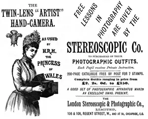 Lens Prints: Advert for Stereoscopic Company