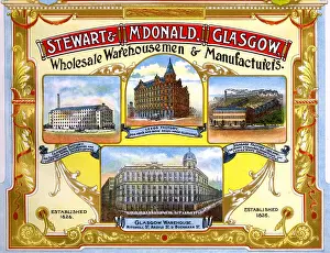 Mcdonald Prints: Advert, Stewart & McDonald, Clothing Warehouse, Glasgow