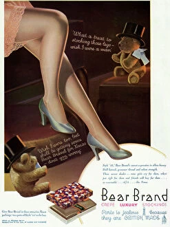 Brand Gallery: Advert for Stockings by Bear Brand 1933