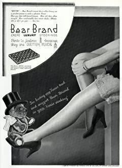 Images Dated 10th October 2012: Advert for Stockings by Bear Brand 1933