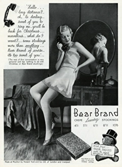 Brand Gallery: Advert for Stockings by Bear Brand 1934