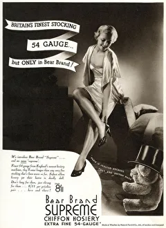 Undergarments Gallery: Advert for Stockings by Bear Brand 1934