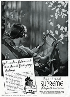 Images Dated 13th August 2015: Advert for Stockings by Bear Brand 1935