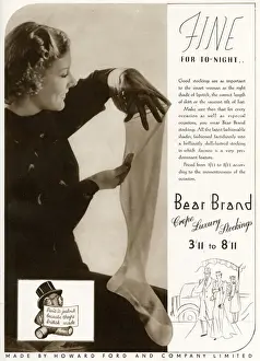 Advert for Stockings by Bear Brand 1937