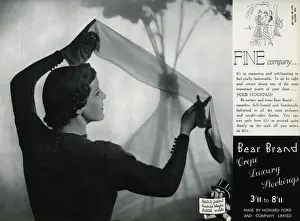 Advert for Stockings by Bear Brand 1937
