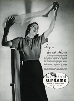 Images Dated 23rd July 2012: Advert for Stockings by Bear Brand 1937