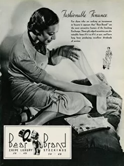 Images Dated 23rd July 2012: Advert for Stockings by Bear Brand 1937