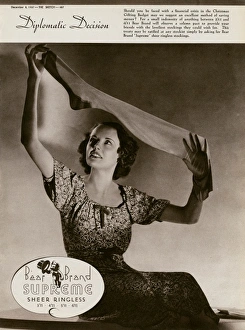 Images Dated 23rd July 2012: Advert for Stockings by Bear Brand 1937