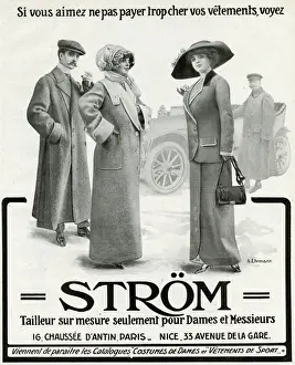 Advert for Strom mens and womens motor clothing 1912