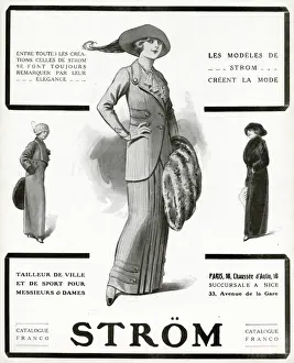 Overcoat Prints: Advert for Strom winter coats 1912