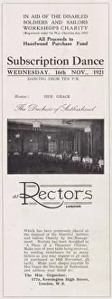 Images Dated 28th April 2016: Advert for a subscription dances at Rectors Nightclub, Lond