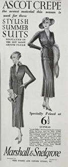 Crepe Collection: Advert for Summer Suits in Ascot Crepe