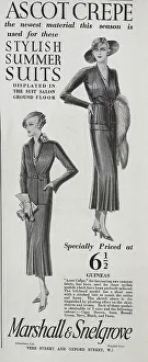 Ascot Prints: Advert for Summer Suits in Ascot Crepe