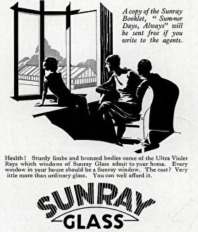 Violet Collection: Advertisement for Sunray Glass