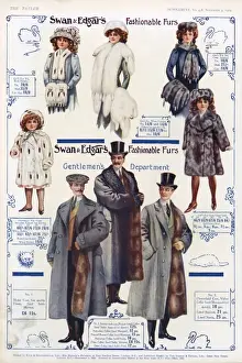 Fashions Prints: Advert for Swan & Edgar coats 1909