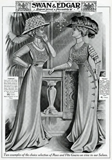 Images Dated 17th October 2017: Advert for Swan & Edgar smart frocks 1909