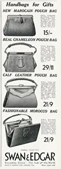 Calf Prints: Advert for Swan & Edgar womens handbags 1932 Advert for Swan & Edgar womens